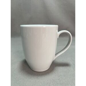 Pottery Barn Great White Coffee Mug Coupe Shape Raised Base Minimalist 14oz 4.5"
